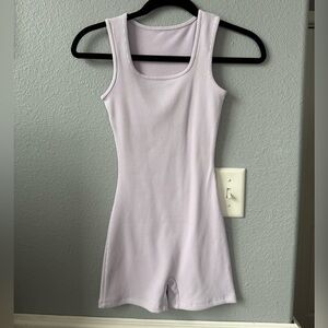 Lavender Ribbed Sleeveless Bodysuit
